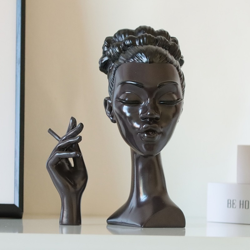 1PC ヘッドセンツヘッドインセンスバーナー - 黒人女性樹 - Incense Stick Holder のレビューと価格