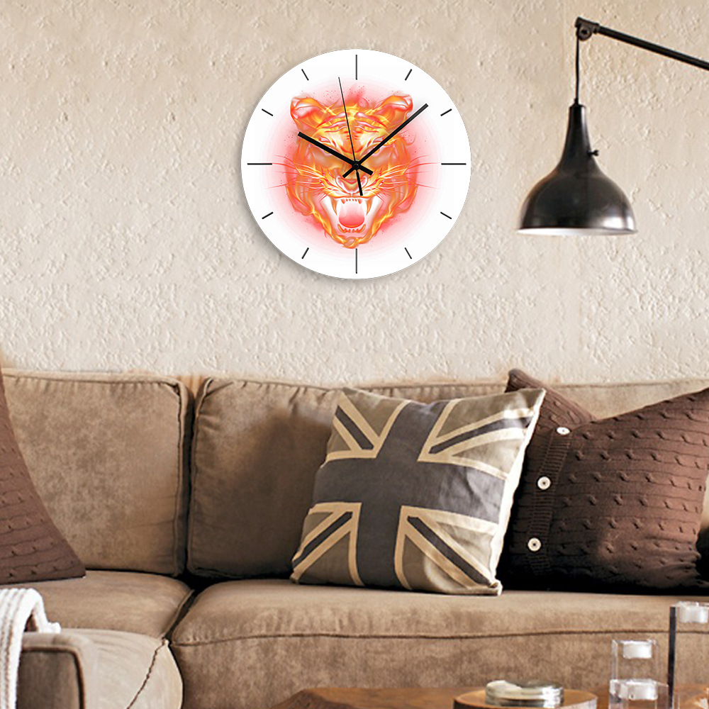 怒っている虎の壁掛け時計 リビングルーム 寝室 ホームデコレ - Home Decor On Amazon のレビューと価格