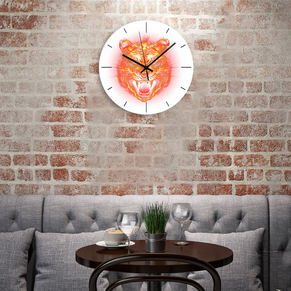 怒っている虎の壁掛け時計 リビングルーム 寝室 ホームデコレ - Home Decor On Amazon のレビューと価格