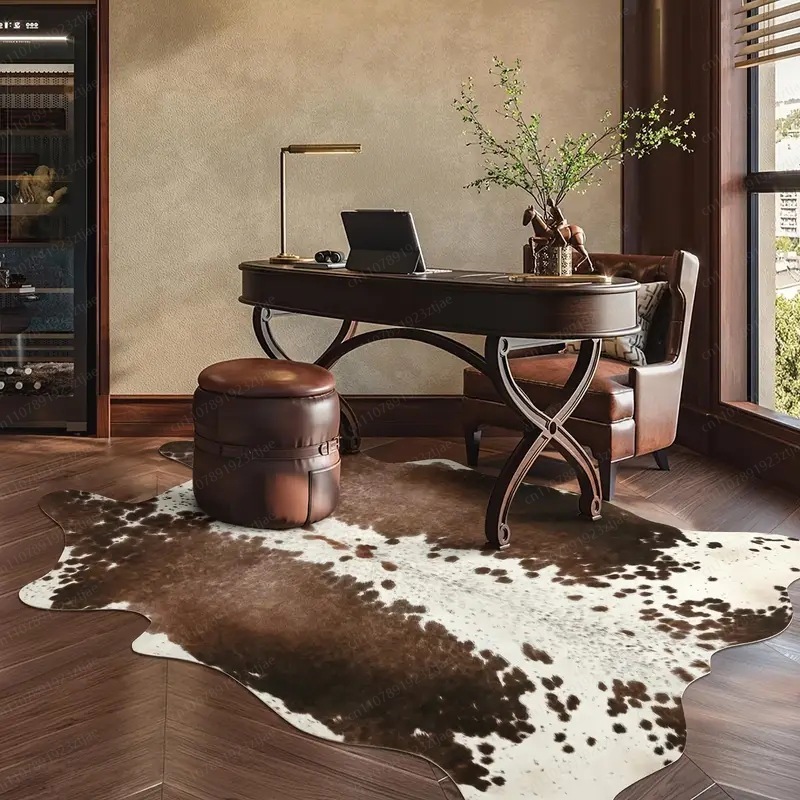 アマゾン激安セール 洗える牛革風ラグ 汚れにくい リビングル - Cowhide Rug Faux のレビューと価格