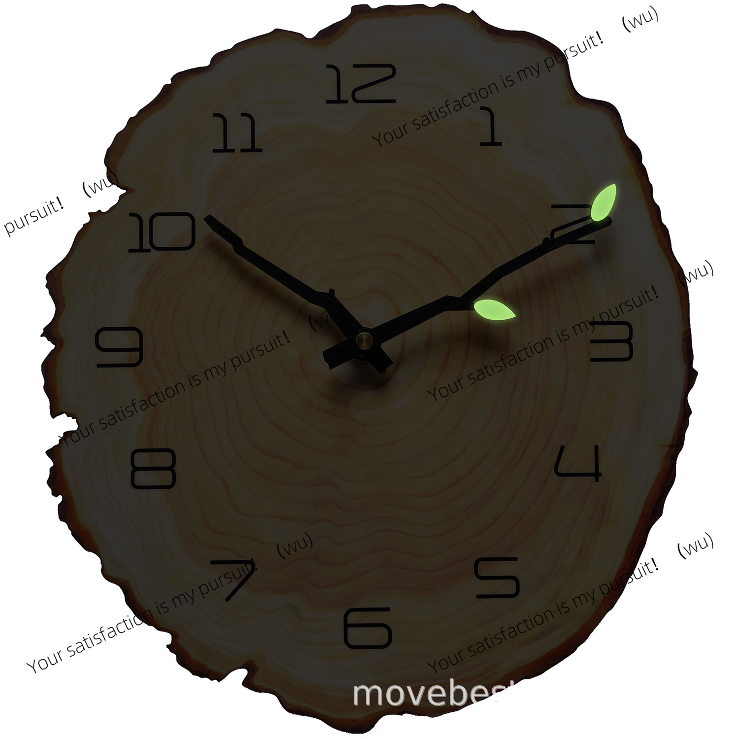 パーソナライズされたクリエイティブな時計リング型MDF壁掛け - Wall Clock Silent のレビューと価格