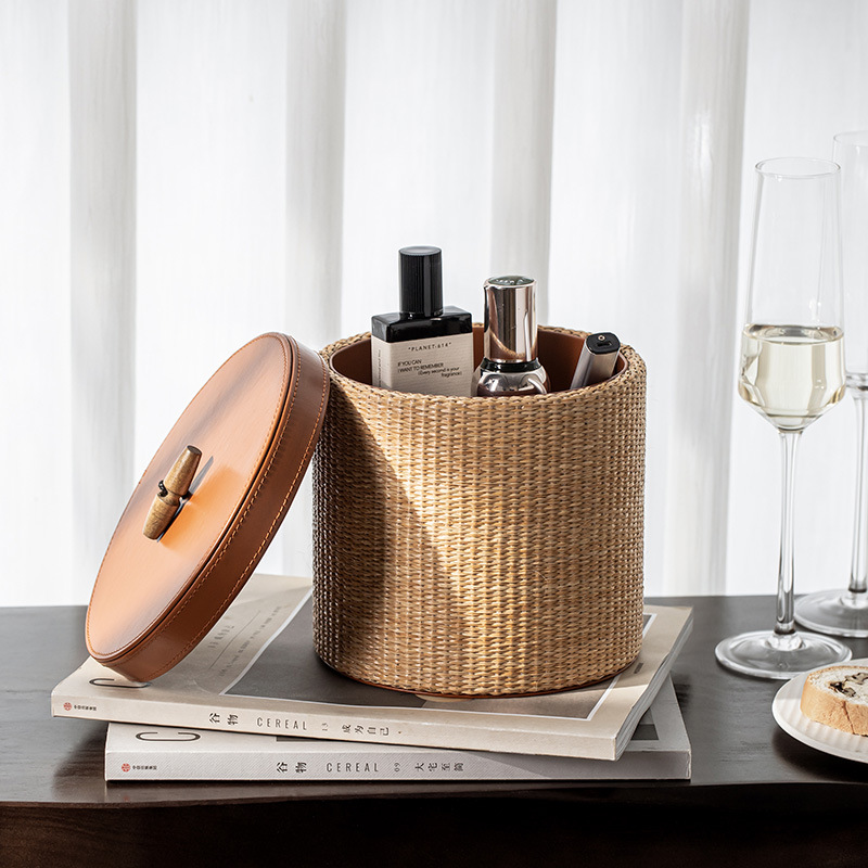 レトロラタン収納ボックス ホームリビングルームデスクトップ化 - Home Decor Rattan のレビューと価格