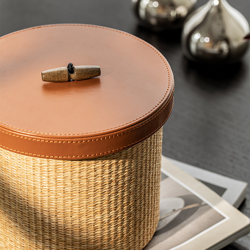 レトロラタン収納ボックス ホームリビングルームデスクトップ化 - Home Decor Rattan のレビューと価格