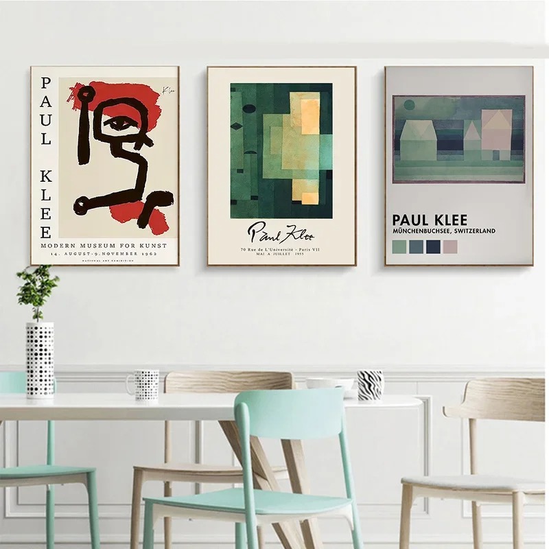 パウル・クレー展スタイルのウォールアートミニマリストプリント - Home Decor Minimalist Style のレビューと価格