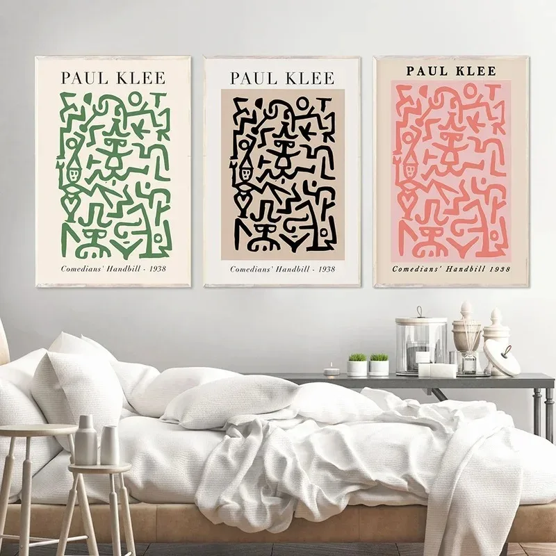 パウル・クレー展スタイルのウォールアートミニマリストプリント - Home Decor Minimalist Style のレビューと価格