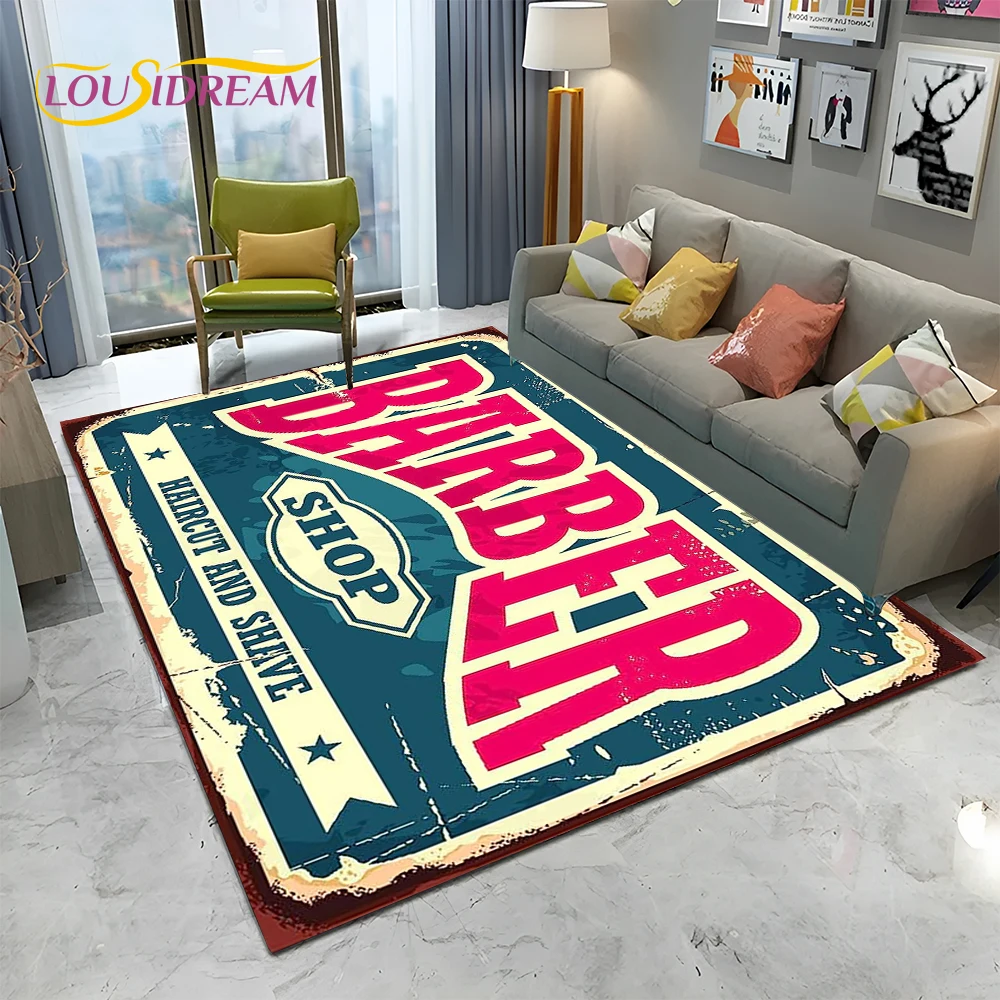 理髪店サイン 3D スカル ヴィンテージ HD カーペット  - Home Decor Online Shopping のレビューと価格