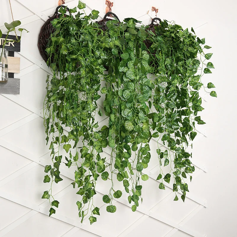 人工緑の壁の吊り下げ植物,家の装飾のための籐のつる植物,花の - Home Decor Rattan のレビューと価格