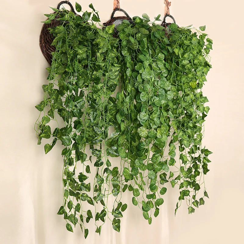 人工緑の壁の吊り下げ植物,家の装飾のための籐のつる植物,花の - Home Decor Rattan のレビューと価格