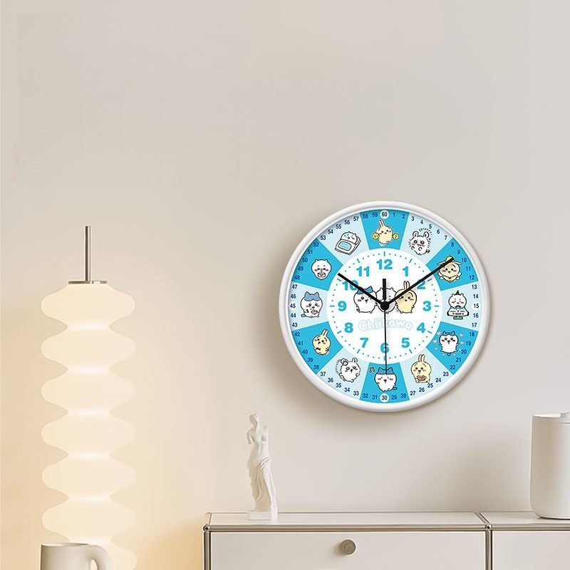アニメちいかわ学習壁掛け時計漫画子供部屋早期教育ルーティン漫 - Wall Clock Silent のレビューと価格