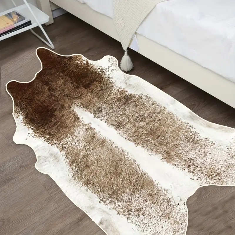 アメリカンスタイルのフェイクファー牛革ラグ、寝室用厚手カーペ - Cowhide Rug Faux のレビューと価格