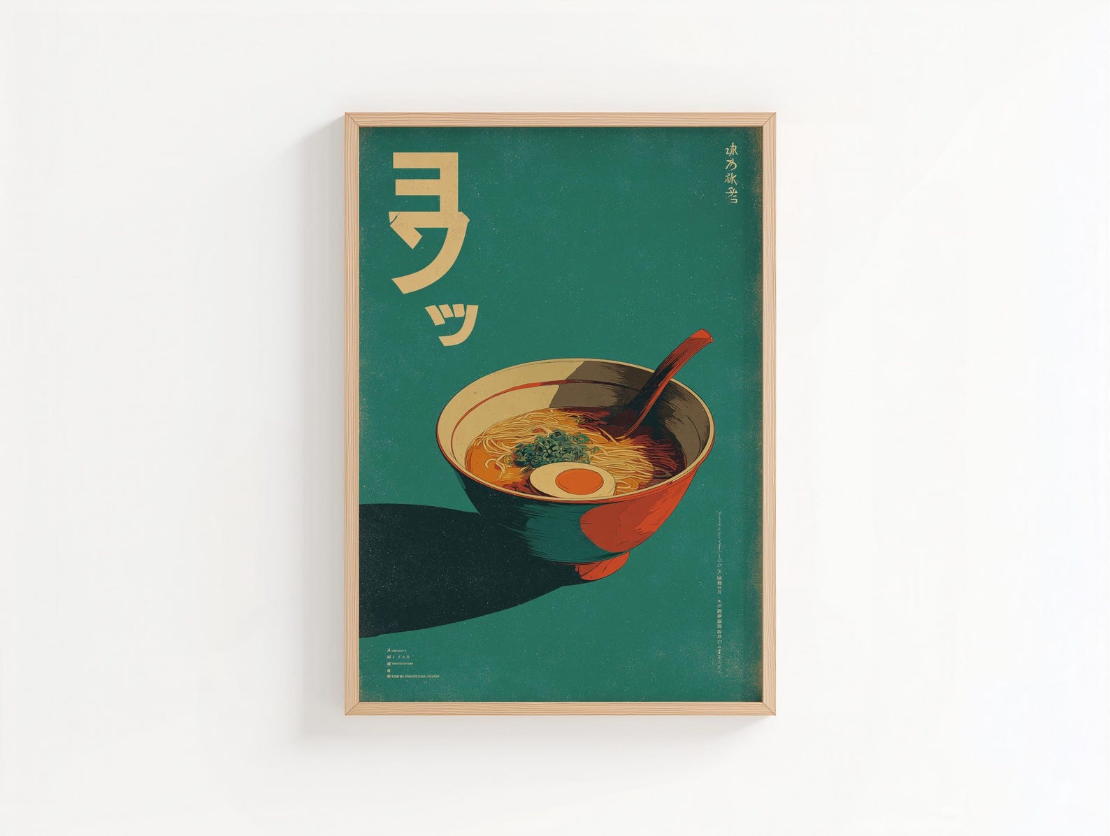 レトロな日本のラーメンキャンバスアートプリントフレームレスフ - Home Decor Minimalist Style のレビューと価格