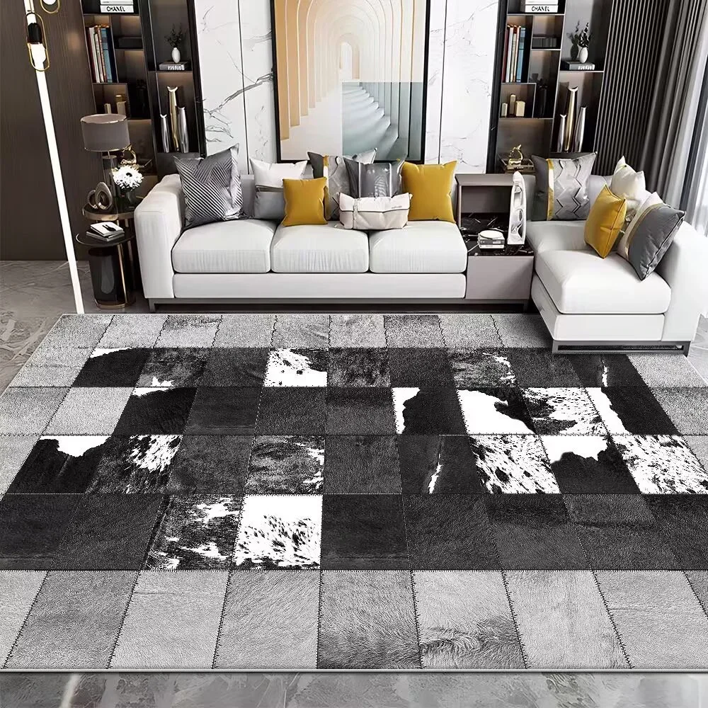 モダンなリビングルームの模造牛革カーペット,豪華なベッドルー - Cowhide Rug Faux のレビューと価格