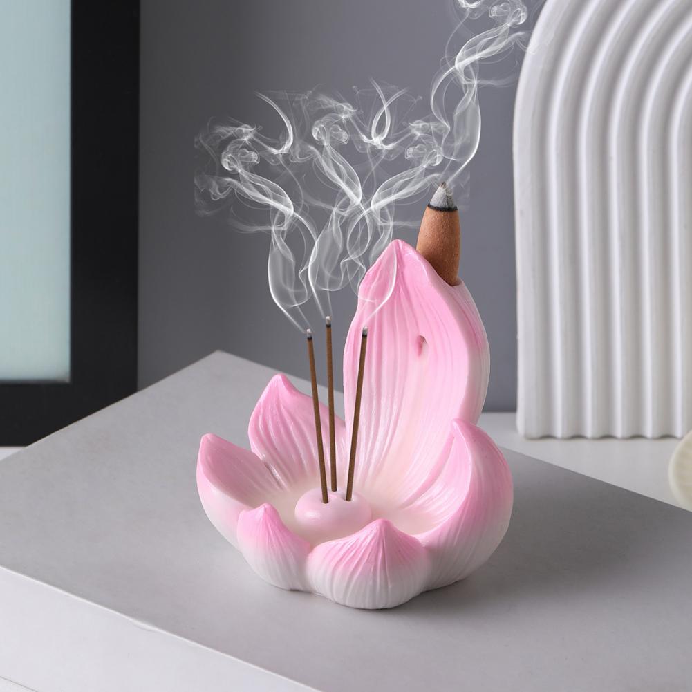 蓮の花の香炉 樹脂製蓮の花香炉 蓮の花の香スティックホルダー - Incense Stick Holder のレビューと価格