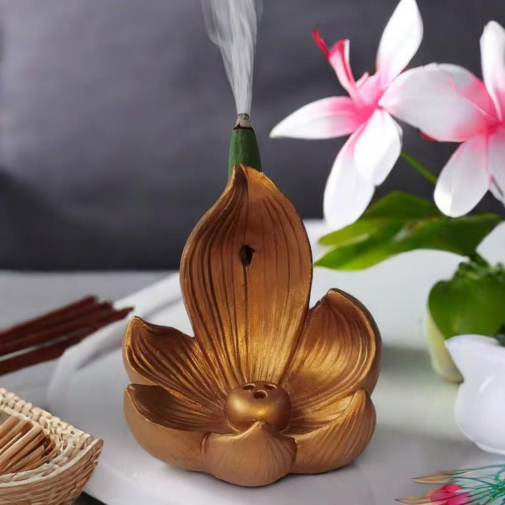 蓮の花の香炉 樹脂製蓮の花香炉 蓮の花の香スティックホルダー - Incense Stick Holder のレビューと価格