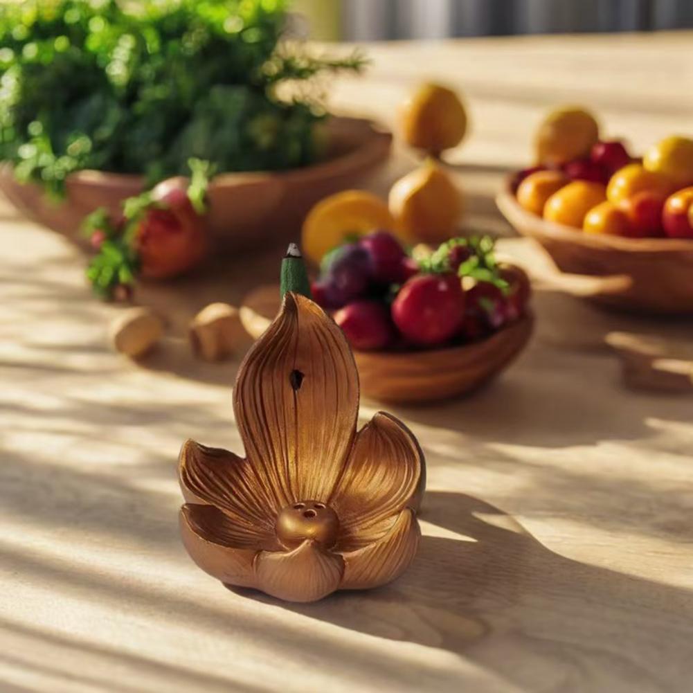 蓮の花の香炉 樹脂製蓮の花香炉 蓮の花の香スティックホルダー - Incense Stick Holder のレビューと価格