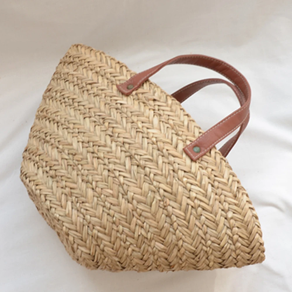 ボヘミアン麦わら帽子の女性用籐バッグ,デザイナーの織りバッグ - Home Decor Rattan のレビューと価格