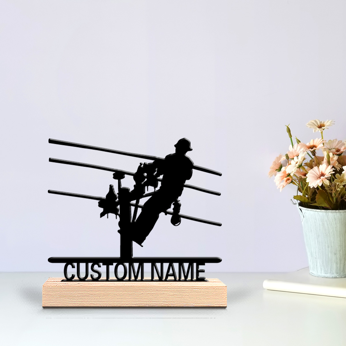 1個入り スタイリッシュなカスタムメイド電気技師金属像 モダ - Home Decor For Wedding のレビューと価格