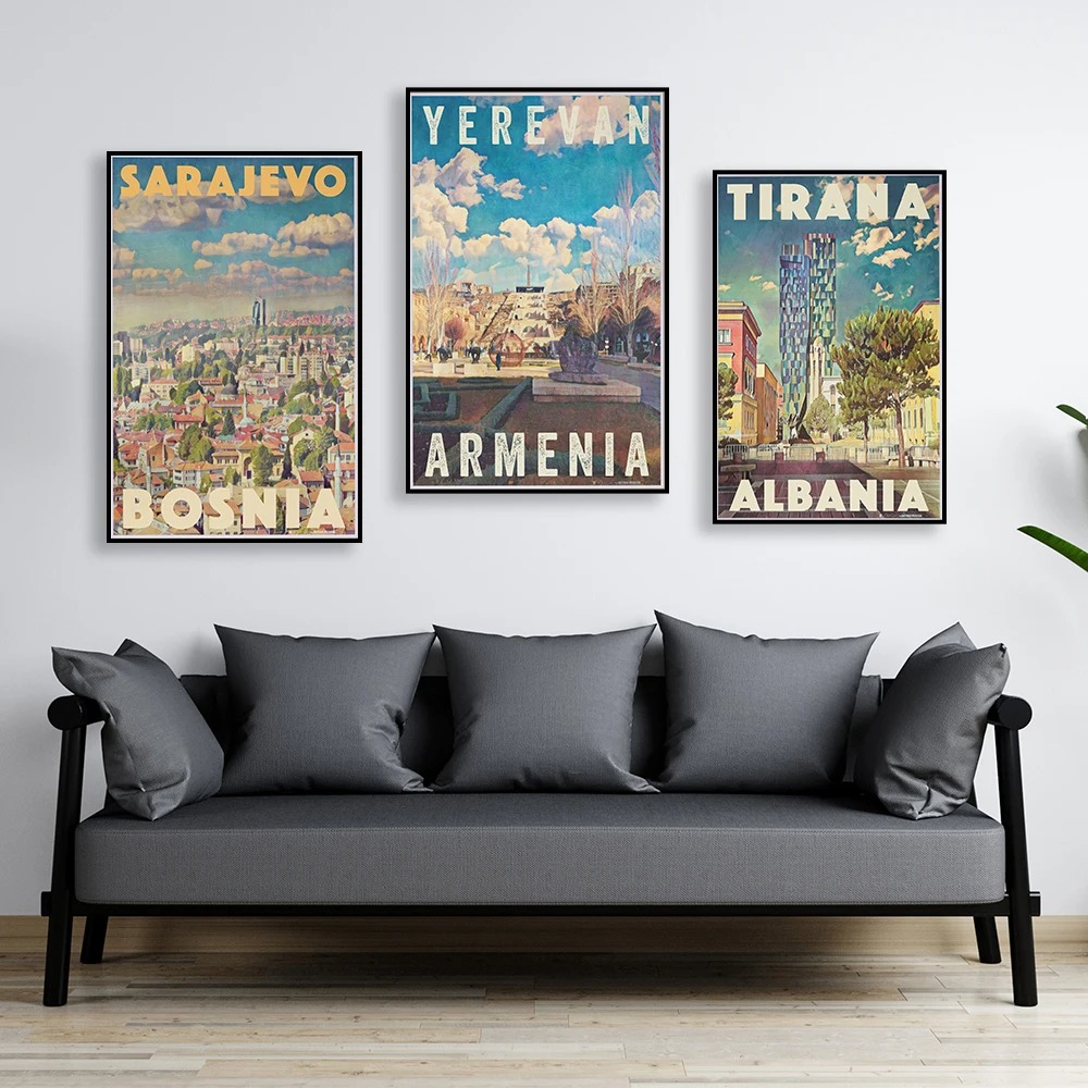 家と寝室の装飾のための旅行キャンバスの絵画、オフィスのための - Home Decor Yerevan のレビューと価格