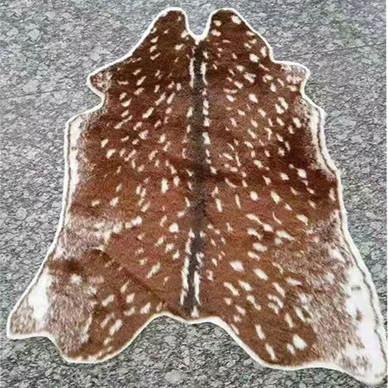 フェイクニホンジカの毛皮の敷物模造動物の皮カーペットフロアマ - Cowhide Rug Faux のレビューと価格