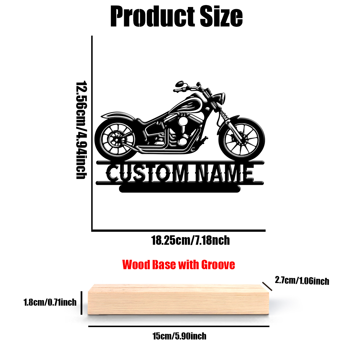 1個入りカスタムネームロードバイク木製ベースメタルアートオー - Home Decor For Wedding のレビューと価格