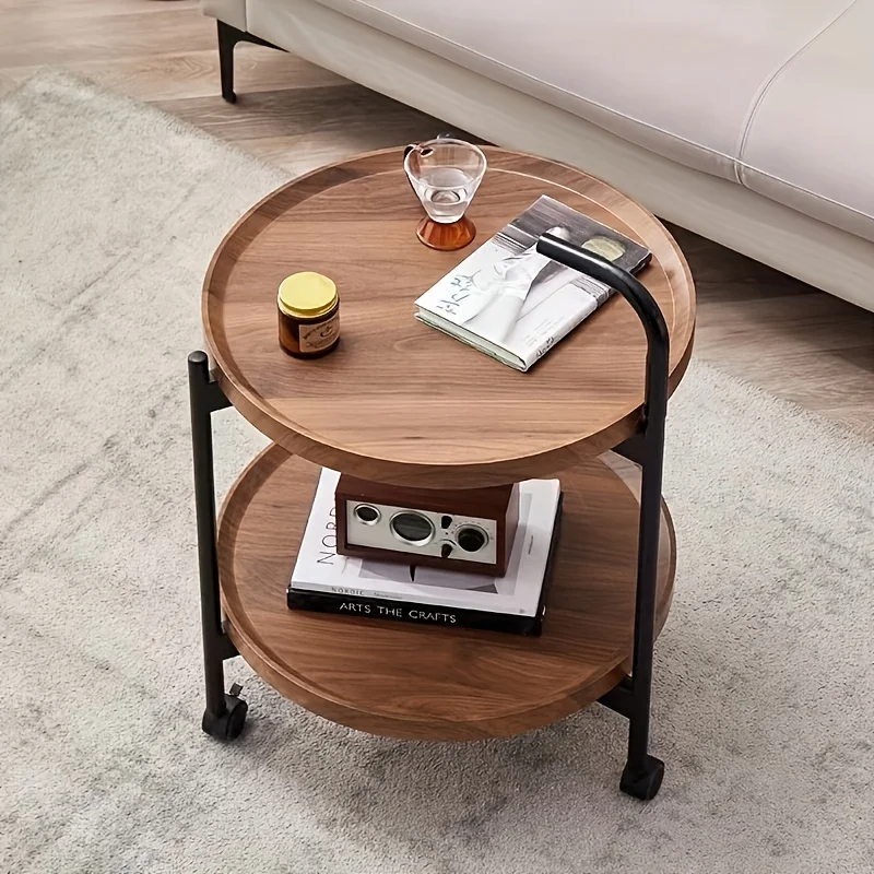 北欧スタイルのローリングサイドテーブル、車輪付きソファテーブ - Home Decor Minimalist Style のレビューと価格
