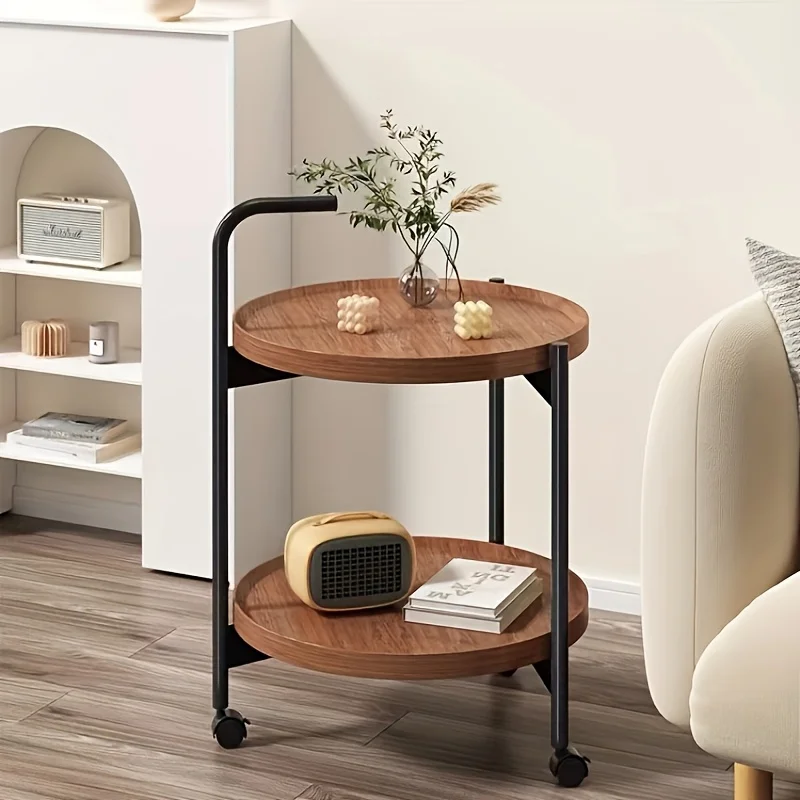 北欧スタイルのローリングサイドテーブル、車輪付きソファテーブ - Home Decor Minimalist Style のレビューと価格