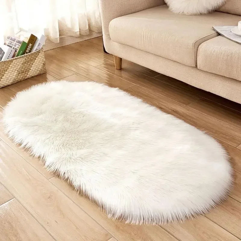 高級フェイクファーラグ大ソフトぬいぐるみふわふわ黒と白のベル - Cowhide Rug Faux のレビューと価格